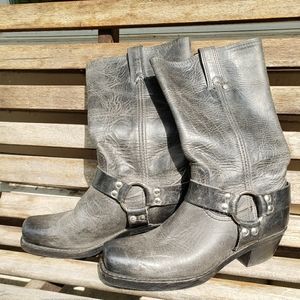 Frye Women's grey Harness boots, sz 8 M